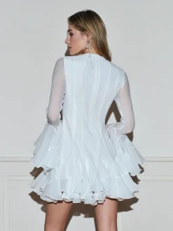 Romance Ruffle Sheer Dress
