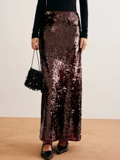 Romance Sequins Maxi Skirt