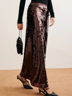 Romance Sequins Maxi Skirt