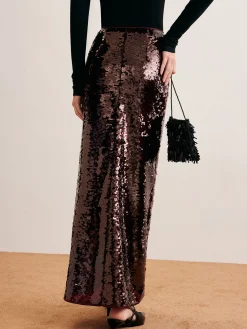 Romance Sequins Maxi Skirt