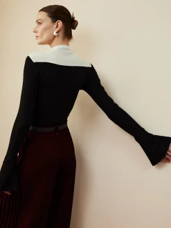 Romance Stand Collar Ruffle Blouse