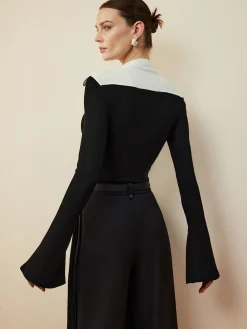 Romance Stand Collar Ruffle Blouse