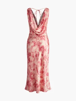 Romantic Draped Flowy Long Dress