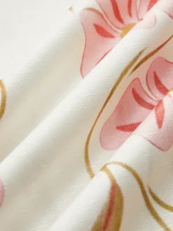 Romantic Print Sleeveless Short Dress