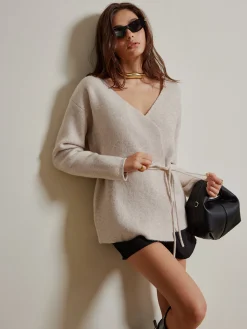 Rope Belted Wrap Cardigan