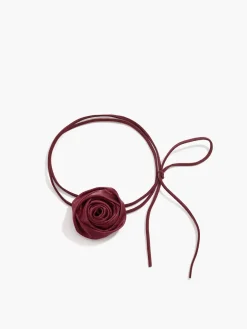 Rose Bud Knotted Choker Necklace