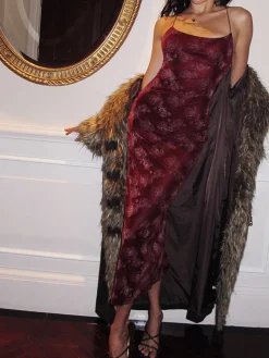 Rose Velvet Cami Dress