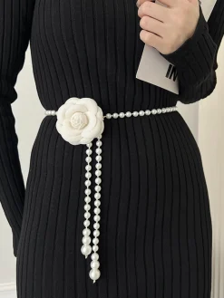 Rosette Pearls Belly Chain