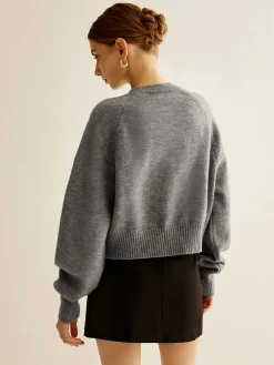 Round Neck Breasted Cardigan