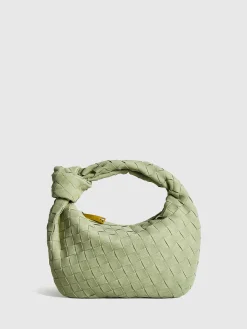 Rounded Woven Knotted Bag