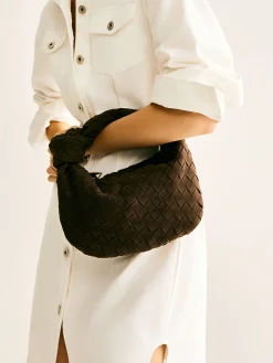 Rounded Woven Knotted Bag