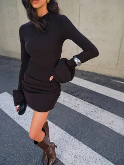 Ruffle Pleated Short Dress
