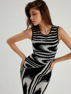 Runaway Tulle Print Long Dress