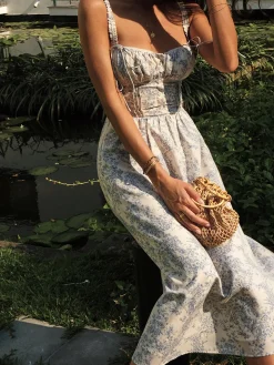 Sapphire Garden Floral Cami Midi Dress