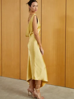 Satin Backless Sleeveless Long Dress