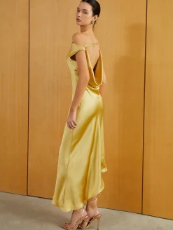 Satin Backless Sleeveless Long Dress
