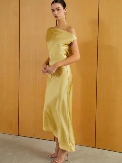 Satin Backless Sleeveless Long Dress