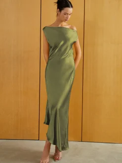 Satin Backless Sleeveless Long Dress