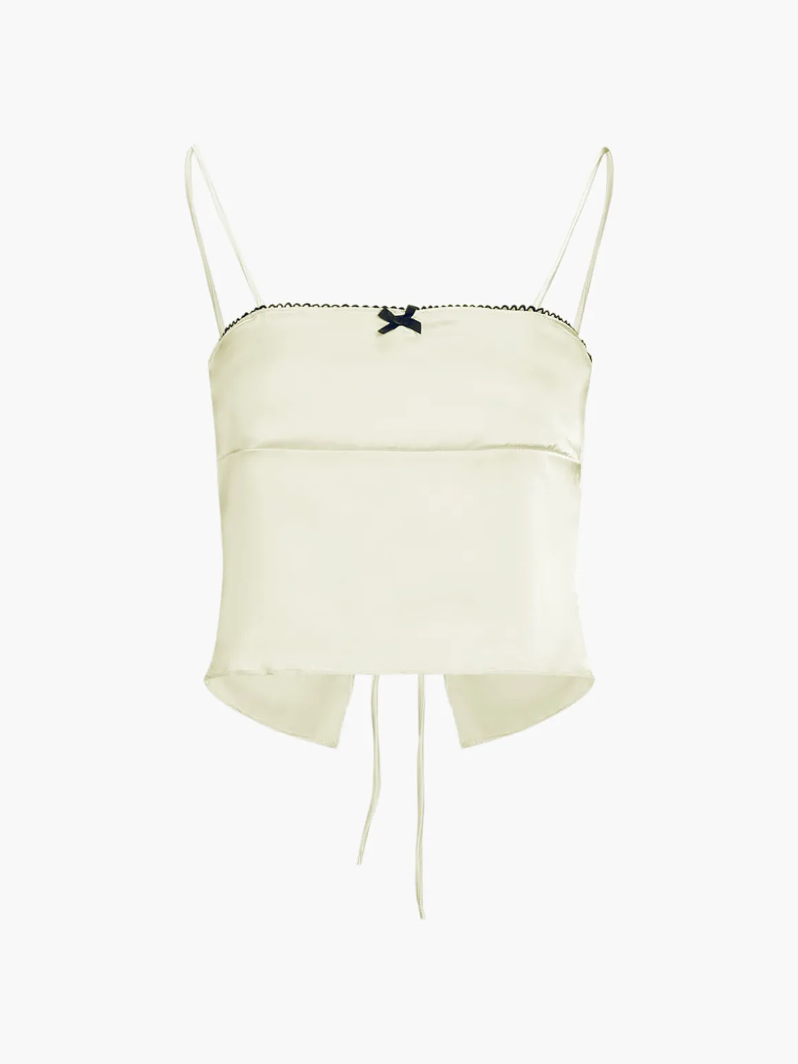 Satin Bow Decor Cami Top