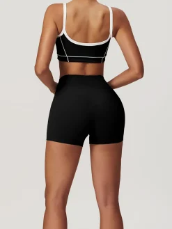 Seamless Contrast Binding Sports Bra