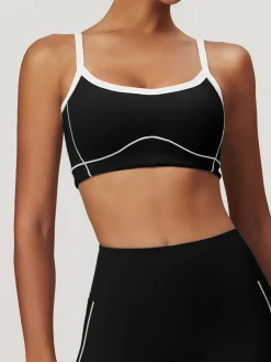Seamless Contrast Binding Sports Bra