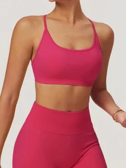 Seamless Cross Back Sports Bra
