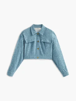 Sequins Decor Crop Jacket