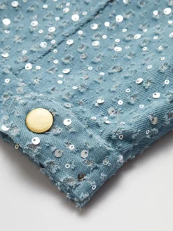 Sequins Decor Crop Jacket
