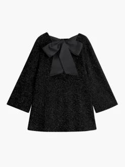 Sequins Velvet Bowknot Mini Dress