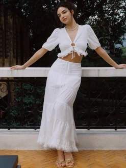 Serendipity Bow Detail Maxi Skirt