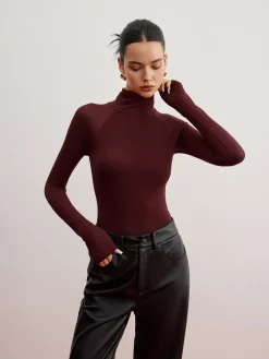 Sheer Sleeve Skinny Sweater