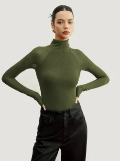 Sheer Sleeve Skinny Sweater