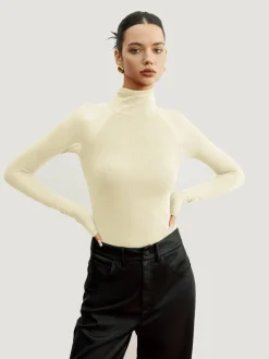 Sheer Sleeve Skinny Sweater