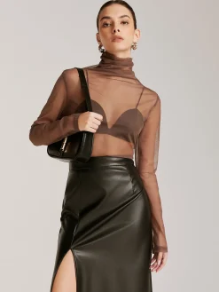 Sheer Stack Collar Bottoming Top