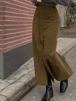 She's Effortless Slit Maxi Skirt