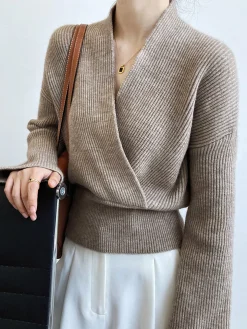 She's Effortless Wrap Sweater