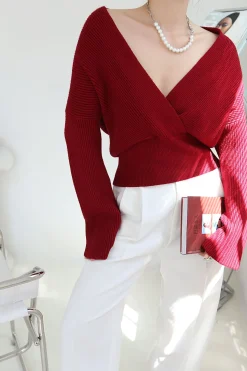 She's Effortless Wrap Sweater