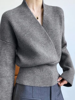 She's Effortless Wrap Sweater