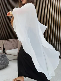 Shift Chiffon Asymmetrical Cover Up