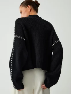 Shift The Focus Oversized Mock Neck Sweater