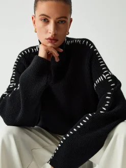 Shift The Focus Oversized Mock Neck Sweater