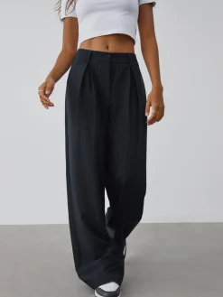 Shock Value Pinstripe Wide Leg Dress Pants