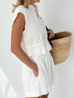 Short Sleeve Cotton Shorts Set