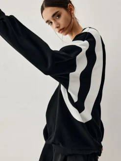 Side Panel Oversized Sweatshirt