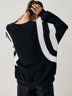 Side Panel Oversized Sweatshirt