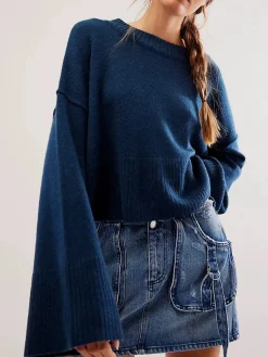 Side Split Oversized Pullover Sweater