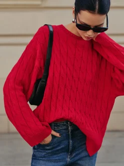 Side Split Twist Sweater