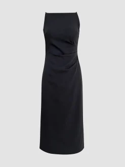 Silent Sea Boat Neck Midi Dress