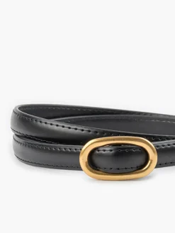 Simple Texture Metal Buckle Waist Belt