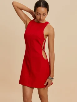 Sleeveless Cutout Crew Neck Dress